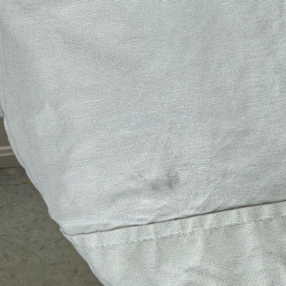 Khaki Linen Elastic Drawstring Waist Shorts With Front Pockets Size 18/20 - Picture 4 of 8